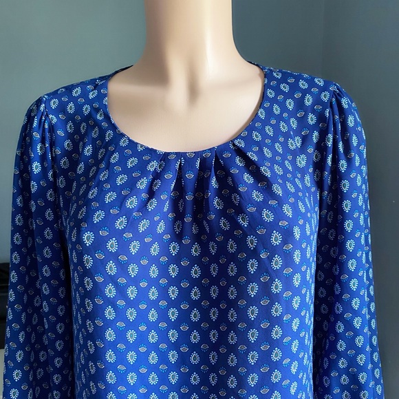 Navy Blue Print Top - Picture 5 of 7